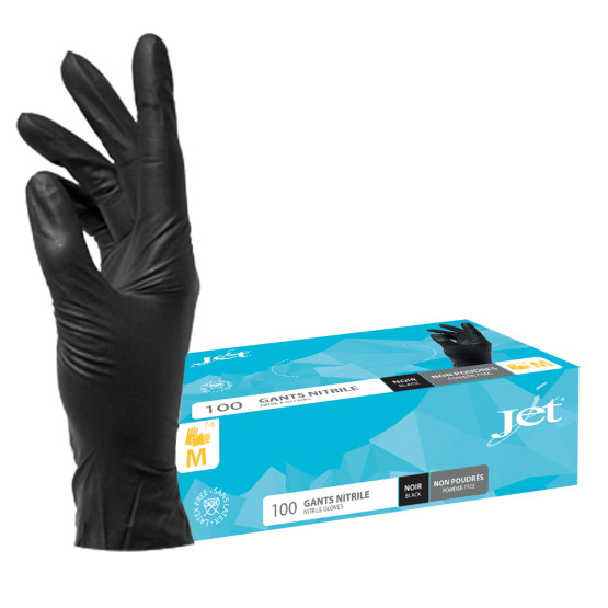 Gants Protile Nitrile noir non poudrés